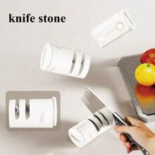 Multifunctional Kitchen Knife Rack - With Sharpener Stone - Easy To Install And Use - Space-Saving And Stylish Kitchen Storage Rack