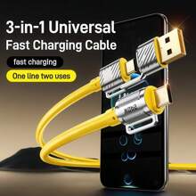 240W Maximum 3-In-1 Usb A /Type-C To Type-C Super Fast Charging Data Cable Compatible With IPhone 16/15 Series, Compatible With Samsung S24 S23 S22, Compatible With Xiaomi Redmi, Compatible With Huawei, And Supports Tablets, Laptops, And All Type-C Charging Devices, Mobile Phones, Car Power Banks. Compatible With IPhone 16, 16 Pro Max, 15, 15 Plus, 15 Pro, 15 Pro Max,Compatible With Redmi, Compatible With OnePlus Type C, Charger