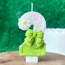 1 Nến số sinh nhật, Nến hoa nơ xanh trang trí bánh sinh nhật, Nến sequin trang trí bánh, Thích hợp cho các bé gái và các vật phẩm kỷ niệm ngày cưới của phụ nữ - Nhiều màu - Xem 10