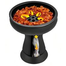 Hookah Bowl - Anataolian Silicone Phunnel Bowl With 7 Holes - Shisha Bowl Multi Color - Right Replacement For Clay&Ceramic Bowls 3.5" Tall - Yellow - View 3