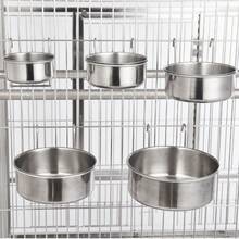 Stainless Steel Cat/Dog Feeders & Waterers, Detachable Hanging Cage Bowls For Teddy Dogs & Small Pets