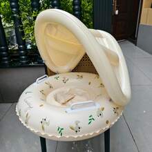 Infant Swimming Pool Float With Canopy, Inflatable Baby Swim Ring With Detachable Sunshade, Outdoor Swimming Pool Accessories And Pool Party Games, Toddler Swimming Float Toy - Multicolor - View 9