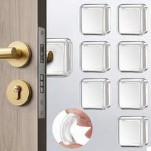 1/3/6 miếng cao su bảo vệ tường, chặn tay nắm cửa tự dính, khối chống va chạm có đệm, thiết kế vặn, mềm & dẻo, không thấm nước, dùng cho tủ lạnh, nhà để xe, văn phòng, phòng tắm, nhà bếp, có thể tái sử dụng - Trong sáng - Xem 17