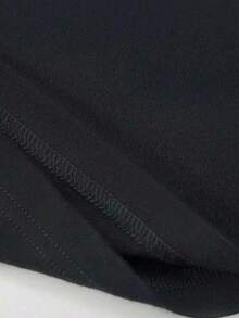 playera oversize negra de  hip hop - Negro - Ver 4