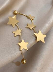 1Pair Five Pointed Star Tassel Earrings Elegant Dangle Earrings For Women Fashion Dangle Earrings For Party Daily Jewelry Birthday Gifts