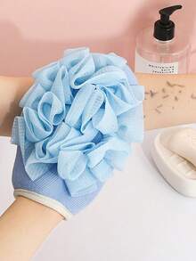 1 件装家用去角质浴巾，成人男女通用擦洗手套，用于清洁和去除污垢 - 彩色 - 查看 7