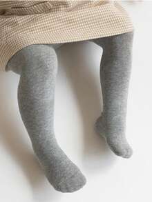 1 Pair Year-Round Essential Solid Baby Toddler Leggings Socks – Children Girl Kid Tights For Casual, School & Layering