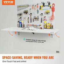 Material Handling,Workbenches & Accessories,Wall Mounted Work Table - White - View 8