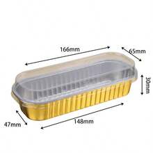 10/30/50pcs Gold Aluminum Foil Food Packaging Boxes, BBQ Pans, Durian Boxes, Cheese Boxes, Baking Foil Bowls, Food Boxes, Food Box Kitchen, Food Boxes Fries, Food Containers, Cake Box, Cupcake Boxes, Candy Boxes, Takeaway Food Storage Containers, Sandwich Trays With Lids, Popcorn Boxes ﻿ - Gold - View 11