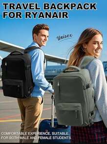 Ryanair Reiserucksack, Handgepäck 40x20x25, Untersitz-Handgepäcktasche, Luftfahrttasche, Damen-Reiserucksack, Luftfahrt-zertifizierter Freizeitrucksack, Outdoor-Gepäckrucksack, Business-Wochenendtasche mit Erweiterung, mit USB-Ausgang, wasserdichter Reiserucksack für Herren