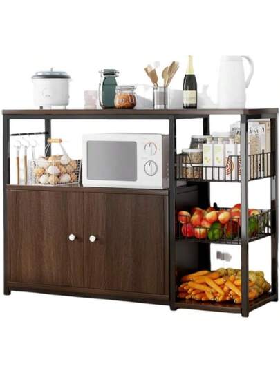 キッチンラック レンジ台 キッチン収納 食器棚 キッチンキャビネット Amazon｜レンジ上ラック 食器棚 アクリル扉付き防塵大容量キッチン