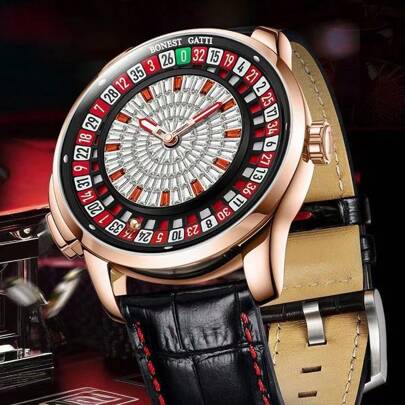 BONEST GATTI Rotating Dial Men's Watch Is An Automatic Mechanical Watch With A Rotating Dial