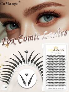 CoMango 264Fans C/D Curl Fox Comic Spire Lashes Premade Fans Mi nối tự nhiên mềm mại mi giả từng khối lượng Nhà cung cấp Trang điểm Mi chùm, Mi mắt, Mi riêng lẻ, Mi, Mi giả - màu đen - Xem 8