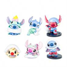 Disney Caja ciega de la serie Lucha de almohadas de Disney Lilo y Stitch - Caja misterio de figuras coleccionables, juguetes exquisitos y regalos decorativos, figuras de sorpresa únicas con detalles y accesorios intrincados (estilos aleatorios)