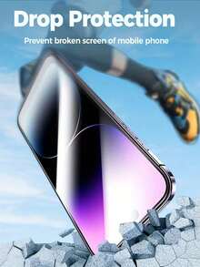 [Bộ 3+3] Miếng dán màn hình cường lực phủ toàn màn hình + Miếng dán bảo vệ ống kính camera Tương thích với iPhone 16/16e/15/14/13/12/11/16 Pro Max/15 Pro/Plus/Mini/17/17 Air, Kính cường lực Ultra HD 9H, Dễ dàng lắp đặt, Chống bám vân tay, Tương thích với ốp lưng, Dụng cụ dán phim một chạm - màu đen - Xem 5