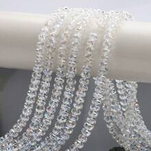 1顆 5*8mm 刻面玻璃輪珠，彩色電鍍 AB，DIY 手工珠飾配件，適用於手機鍊、手工串珠項鍊、手鍊、耳環、包包、編織鞋與服飾 - 5*8mm車輪珠 - 查看 16