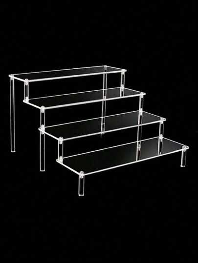 1-4 Tier Acrylic Dessert Display Stand, Cake Stand, Snack Rack, Transparent Acrylic Display Shelf, Tiered Stepped Design, Suitable For Storing And Exhibiting Toys, Jewelry, Cosmetics, Perfumes, Easy To Assemble, Wedding Decor, Wedding Party Supplies, Wedding Accessories, Wedding Cake Stand