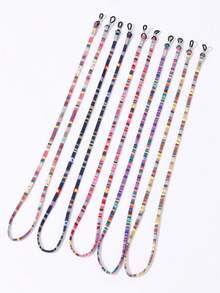5pcs Bohemian Style Fashion Eyeglass Chain, Multi-Functional Mask Holder, Suitable For Women's Travel & Daily Use, Stylish Beaded Eyeglass Lanyard, Non-Slip Fashion Eyeglass Chain And Mask Holder - Multicolor - View 6