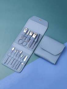 12PCS Manicure Set Stainless Steel Nail Clipper Kit Professional Grooming Kits Face Hand Foot Skin Care And Nail Care Tools With Leather Travel Case,Beauty Tool Portable Set Professional Grooming Kits, Travel Nail Kit