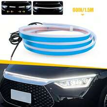 Car Hood Led Strip,5FT Led Strip Lights For Car Hood,Car LED Lights Flexible LED Hood Light Strip Engine Hood Guide Decorative Light Bar, Waterproof Hood Beam Light Strip - star scan-blue - 查看 2