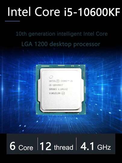 intel インテル Core I5-10600kf I5 10600kf 4.1 Ghz 6 コア 12 スレッド Cpu プロセッサ L3 = 12m 125 ワット Lga 1200 ファンなしデスクトッププロセッサ Cpu コンピュータコンポーネント Pc ゲーム