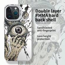 Funda de teléfono de PMMA a prueba de golpes con diseño de ojo de Cthulhu de estilo anime, compatible con iPhone 6, 6S, 6Plus, 6SPlus, 7, 7Plus, 8, 8Plus, X, XR, XS, XSMax, 11, 11Pro, 11ProMax, 12, 12Pro, 12ProMax, 13, 13Pro, 13ProMax, 14, 14Pro, 14ProMax, 14Plus, 15, disponible en varios colores