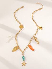 1 peça boho bohemia estrela do mar coral concha arco decoração verão colares para mulheres