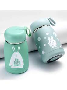 10.8oz/320ml Cute Cartoon Unisex Compact Creative Large Belly Cup, High-Quality Double-Layer Stainless Steel Insulated Water Bottle, Couples Gift, Portable Sports Water Cup For Summer Back To School - Multicolor - View 2