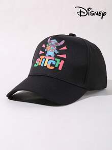 Disney 1pc Adjustable  Stitch Cartoon Printing Unisex Baseball Cap, Outdoor Sun Protection Casual Hat Suitable For Spring, Autumn, Travel, Beach, Y2K Style Youth Cap - Multicolor - View 2