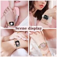GUHUAVMI GUHUAVMI Luxury Smart Watch For Women, 1.75inch(4.45cm) HD Curved Screen With Bluetooth Call, Custom Face Dial, Information Push, Music, Multi-Sport Mode Watches, Women's Physiological Health, Sleep Monitor Fitness Tracker Bracelet, IP68 Waterproof Smartwatch For Android IOS, The Best Gift For Girlfriend, Mother, Wife Or Sisters