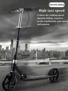 1 pieza Scooter plegable, Manubrios ajustables en altura, Apto para adultos y adolescentes, para uso exterior
