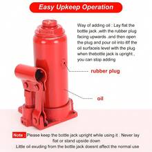 5 Tonne Bottle Jack - Portable Heavy Duty Car Lift For Cars, Trucks And Trailers Compact Design With High Lifting Capacity Ideal For Repairs And Maintenance - Red - View 6