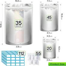 New 100PCS Mylar Bags  400cc Oxygen Absorbers, 11.8 Mil Thicker Long Term Food Storage Bag, 1 Gallon 10x14 6x9 4x6 Stand- Zipper Realable Heat Sealable For Airtight Ell Proof Packaging - Bildfarbe - View 7