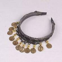 1 Pc Girls Hair Hoop Hair Bands Head Chain Headpiece Headband Belly Dance Costumes For Women Headwear Dance Head Inserted Dance Hair Comb Stage Performance Accessories Head Hoop Crown