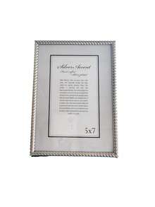 1pc 5", 6", 7", 8", 10" A4 Gold/Silver Stainless Steel Braided Pattern Photo Frame Easel, Random Picture Included - Multicolor - View 8