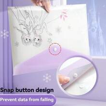 Pasta de documentos A4 com desenho animado da , capa transparente para relatório com botão de pressão, bolsa organizadora de documentos de escritório em PP, artigos de papelaria para estudantes, materiais de volta às aulas