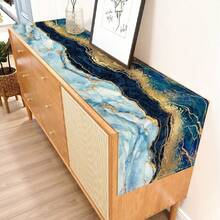 1pc Marble Pattern Printed Table Runner, 4/6/8pcs Rooster Printed Placemats, Suitable For Holidays, Parties, Birthdays, Dinner Parties, Kitchen & Dining Table Decor, All Season Home Decor - Multicolor - View 12