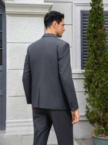 CLOUDSTYLE Hombres con diseño de solapa Blazer & Chaleco & Pantalones de traje