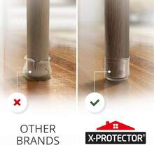 X-PROTECTOR Non Slip Furniture Pads - 16 Premium Furniture Grippers 2"! Self-Adhesive Rubber Feet Furniture Feet - Ideal Non Skid Furniture Pad Floor Protectors - Keep Furniture In Place! - trắng - Xem 4