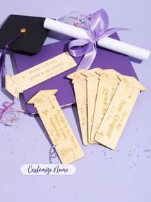 Regalos personalizados de graduación, marcapáginas de graduación, regalos de graduación 2025, los mejores regalos de graduación para otros. - color madera - Ver 1