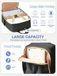 15.6 Inch Laptop Backpack, Lightweight Large Capacity, Water-Resistant Nylon Material, Suitable For Business Travel, College, School, Outdoor, Holiday Shopping, Unisex Gift