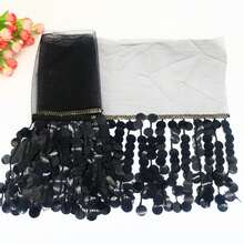 2 Yards 35cm Mesh Sequin Tassel Tassel Fringe Trim For Sewing Curtain Tassels Tassels Pendants Embroidered Lace Latin Dance Performance Costume Trimming Fringes Sewing Fringe Tassels Sewing Accessories Sewing Accessories Sewing Fringes Fabric And Lace Tassels Crafts Lace For Crafts Tassel Decoration
