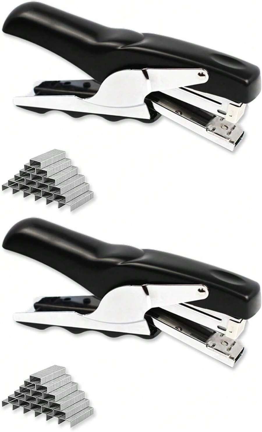 Stapler With 1000 Staples-Plier Stapler Save 60% Power,Good For Stapling At Home School Or Warehouse (Black Plier Stapler),Back To School,School Supplies - Black Plier Stapler - View 1