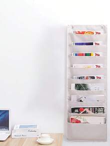 1 Buah Organizer File Gantung Dinding, 9 Kantong Tempat Penyimpanan Majalah di Balik Pintu, Tas Penyimpanan Gantung untuk Kantor dan Ruang Kelas. - MultiWarna - View 7
