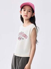 Balabala Children's Tank Top Girls' 2025 Summer Big Young Girl Sleeveless Fashionable Cool Top - Original White - View 2