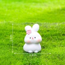 5pcs Random Style Cute Car Rabbit Figurine Mini Ornaments - Multicolor - View 2