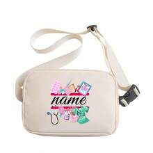 Personalized Nurse Fanny Pack With Custom Name - Hidden Zipper Waterproof Nylon Waist Bag For Women, Medical Themed Crossbody Chest Pack With Coin Pocket, Unisex Lightweight Gift For Healthcare Workers (2025 New)