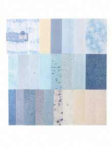 MOCARD 50pcs/Pack Minimalist Retro Scrapbooking Papers, DIY Decoration Background Papers, Holiday Gifts, Handmade Collage Materials, Personalized Scrapbooking, School & Office Supplies - Blue - View 9