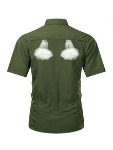 Camisas masculinas respiráveis para pesca,  com proteção solar e secagem rápida, com vários bolsos para pesca ao ar livre, camisas de pesca