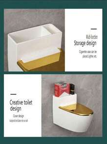 1 件优质壁挂式厕所烟灰缸 - 适合家庭、酒店和办公室的时尚装饰 - 耐用且节省空间，是送给男士、女士、朋友和家人的完美多功能礼物 - 适合生日、节日和家居装饰 - 彩色 - 查看 6